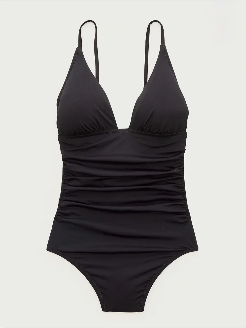 J.Crew Ruched V-neck one-piece Black Size 6